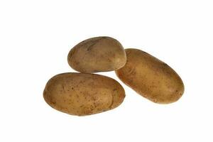 patate isolate su sfondo bianco foto