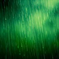 verde sfondo del desktop sfondo con gocce di pioggia foto