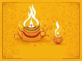 contento Diwali giorno manifesto design desiderando voi prosperità, la gioia, e amore, generativo ai foto
