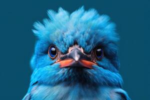 ipnotizzante uccello ritratto fotografia creato con generativo ai tecnologia. foto
