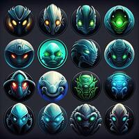 icona alieno spazio avatar ai generato foto