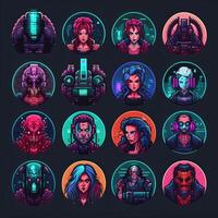 digitale cyberpunk personaggio avatar ai generato foto