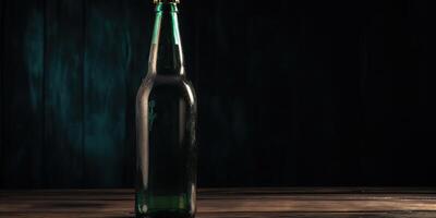 ai generativo. ai generato. macro tiro foto di birra finto su scena sfondo. può essere Usato per marketing o grafico design. grafico arte