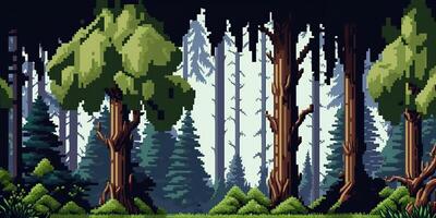 ai generato. ai generativo. 8 po astratto foresta scena. può essere Usato per retrò Giochi o grafico design. grafico arte foto