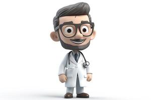 ai generato. ai generativo. 3d miscelatore medico medicina bobble testa figura giocattolo. grafico arte foto