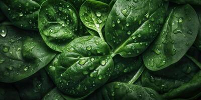 ai generato. ai generativo. foto realistico impostato fascio di verde eco salutare spinaci erbe aromatiche. può essere Usato piace modello sfondo o grafico decorazione. grafico arte