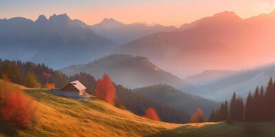 ai generato. ai generativo. foto realistico illustrazione di alpen paesaggio sfondo montagne escursione rocce. avventura escursioni a piedi viaggio Esplorare vibrazione. grafico arte