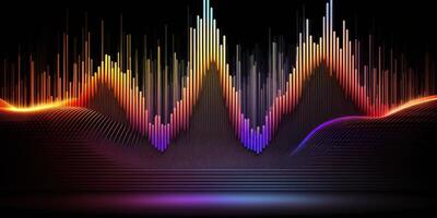 ai generato. ai generativo. musica Audio volume spettro grafico. anche può essere Usato per azione marketing forex analitica. grafico arte foto