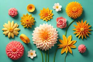 mestiere carta fiori floreale mazzo generativo ai foto