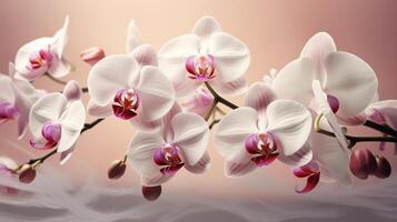 bellissimo orchidea fiori, ai generativo foto