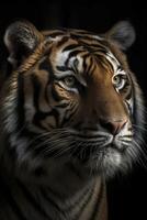 tigre testa ritratto, creato con generativo ai foto