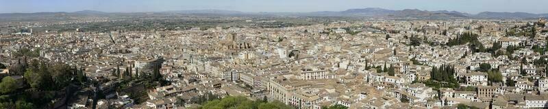 panoramico Visualizza di granada città nel andalusia, Spagna foto