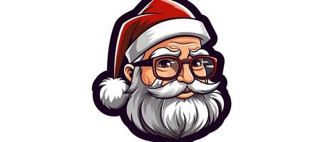 Santa Claus logo, Santa Claus clipart. Natale e nuovo anno sfondo. ai generato. foto