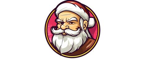 Santa Claus logo, Santa Claus clipart. Natale e nuovo anno sfondo. ai generato. foto