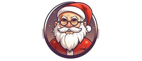 Santa Claus logo, Santa Claus clipart. Natale e nuovo anno sfondo. ai generato. foto