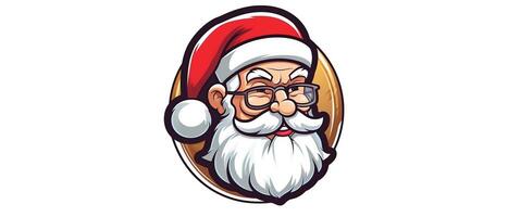 Santa Claus logo, Santa Claus clipart. Natale e nuovo anno sfondo. ai generato. foto