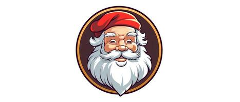 Santa Claus logo, Santa Claus clipart. Natale e nuovo anno sfondo. ai generato. foto