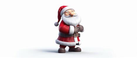 Natale e nuovo anno sfondo. mucchio regalo scatola realistico 3d Santa claus. ai generato. foto