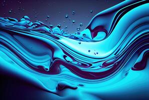 lucido blu astratto liquido sfondo. creativo arte e sfondo concetto. generativo ai foto