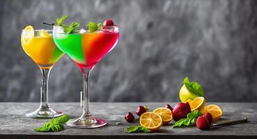 traffico leggero cocktail con bellissimo decorazione. ai generazione. foto