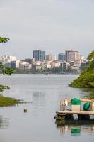 vista della laguna di rodrigo de freitas a rio de janeiro, brasile