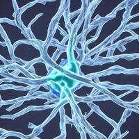 neurone cellula Rete modello. generativo ai foto