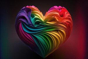 arcobaleno colore focolare LGBTQ San Valentino giorno illustrazione generativo ai foto