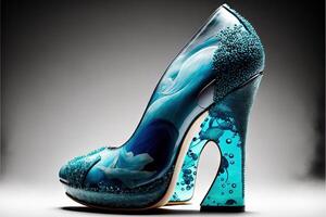 balena pelle donne scarpe con alto tacchi generativo ai foto