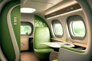 Jet di il futuro cabina interno illustrazione generativo ai foto