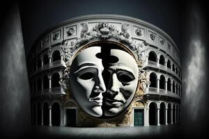 mondo Teatro giorno astratto illustrazione generativo ai foto