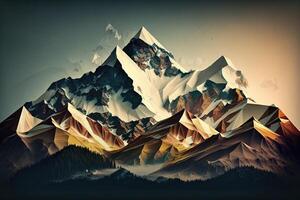 internazionale montagna giorno sfondo astratto illustrazione generativo ai foto