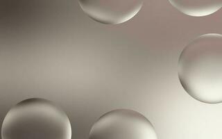 elegante argento 3d acqua bolla sfondo. 3d illustrazione di trasparente bolla gocce su liscio argento pendenza sfondo. liscio argento acqua bolle. foto
