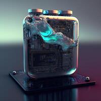 liquido tecnologia computer di il futuro generativo ai foto