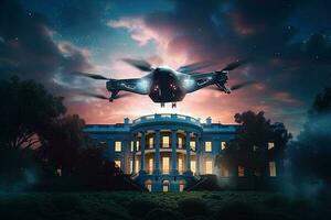 futuro fuco volante su bianca Casa nel Washington dc foto