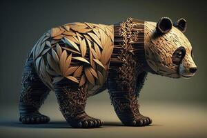 bambù fatto panda illustrazione generativo ai foto