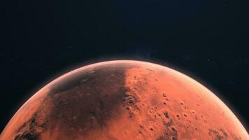 3d rendere vicino su Marte pianeta 360 rotazione su galassia spazio stella campo 3d illustrazione foto