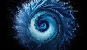 liquido turbine o vortice. astratto acqua spirale. generativo ai foto