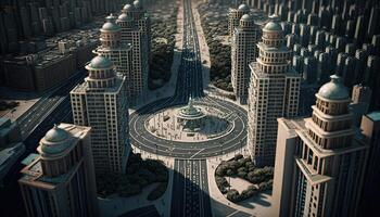 moderno architettura di Arabia arabia città, generativo ai. foto