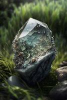 illustrazione cristallo chiaro bellissimo pietra preziosa ai generato soddisfare foto
