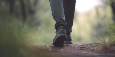 escursioni a piedi lungo il pista un' viaggio attraverso il grande all'aperto ai generato foto