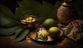 Ugadi celebrazioni un' gioioso indiano nuovo anno ai generato foto