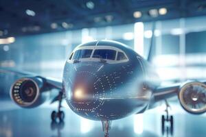 il futuro di aviazione alimentato dall'intelligenza artificiale aereo controllo sistema ai generato foto
