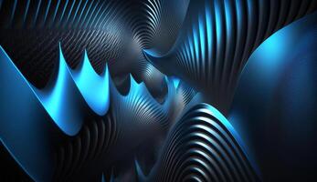 blu frequenze un astratto esplorazione di suono e leggero ai generato foto