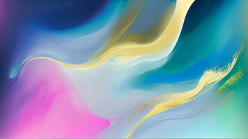 astratto sfondo con colorato fluido arte onde e spazzola ictus effetto. foto
