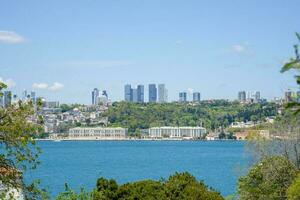Istanbul paesaggio, paesaggio urbano, città Visualizza di il europeo parte di il città. foto