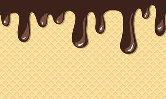 cioccolato fusione con cialda sfondo foto