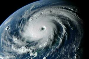 satellitare Immagine tempesta clima. creare ai foto
