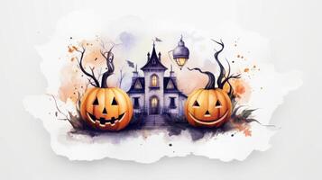 Halloween giorno occhi di Jack o' lanterne trucco o trattamento samhain tutti santi' vigilia tutti santi' vigilia tutti Halloween spaventoso orrore fantasma demone sfondo ottobre 31 generativo ai foto