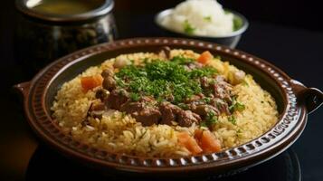 arabo piatto generativo ai foto