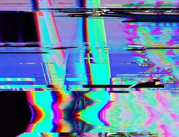 digitale distorsione astratto blu, menta, e rosa sfondo con interlacciato problema tecnico effetto. futuristico cyberpunk design con retro-futuristico, webpunk, e neon estetica. foto